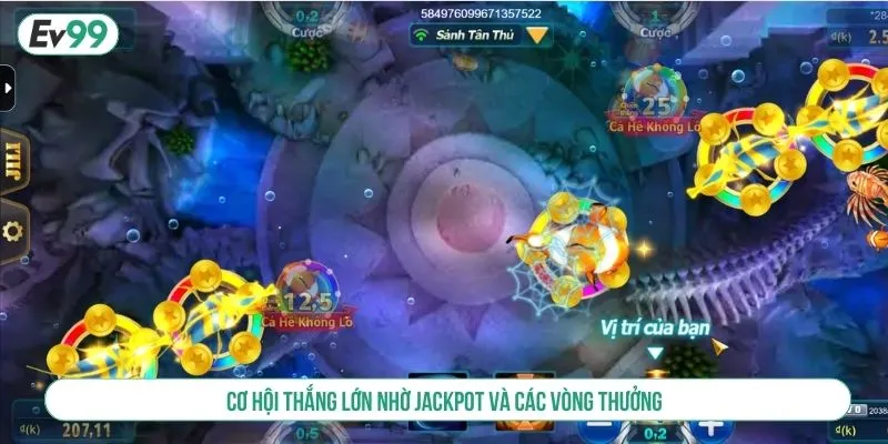Cơ hội thắng lớn nhờ jackpot và các vòng thưởng