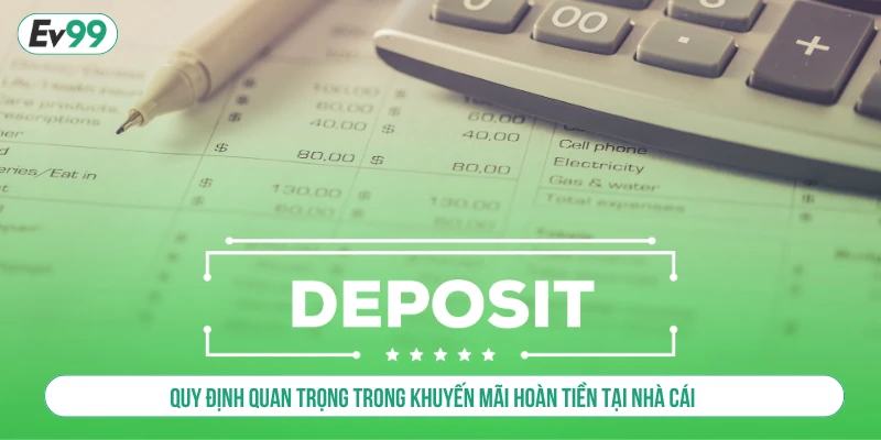 Quy định quan trọng trong khuyến mãi hoàn tiền tại nhà cái