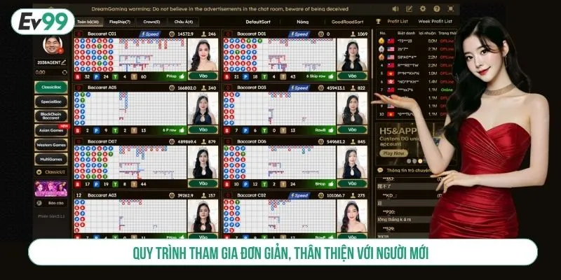 Quy trình tham gia đơn giản, thân thiện với người mới